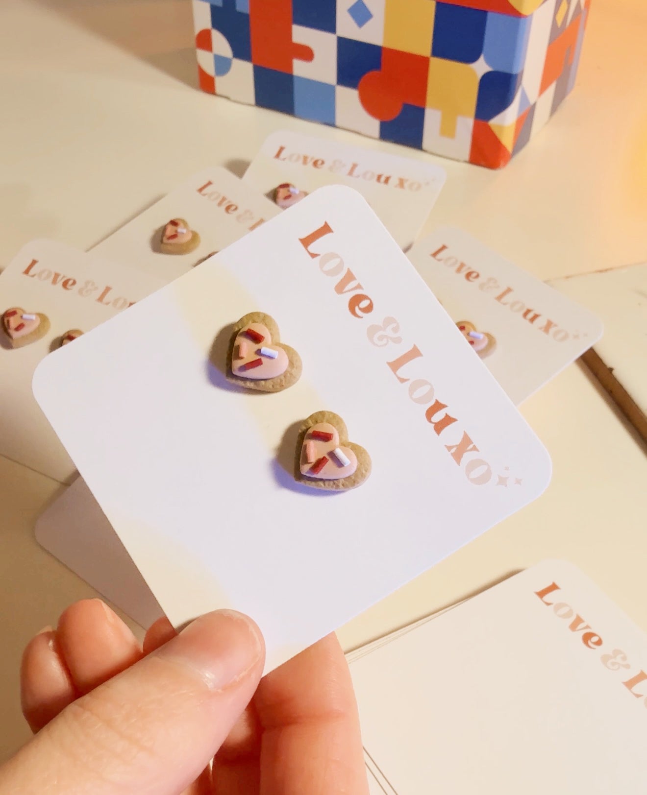 Heart Sugar Cookie Studs