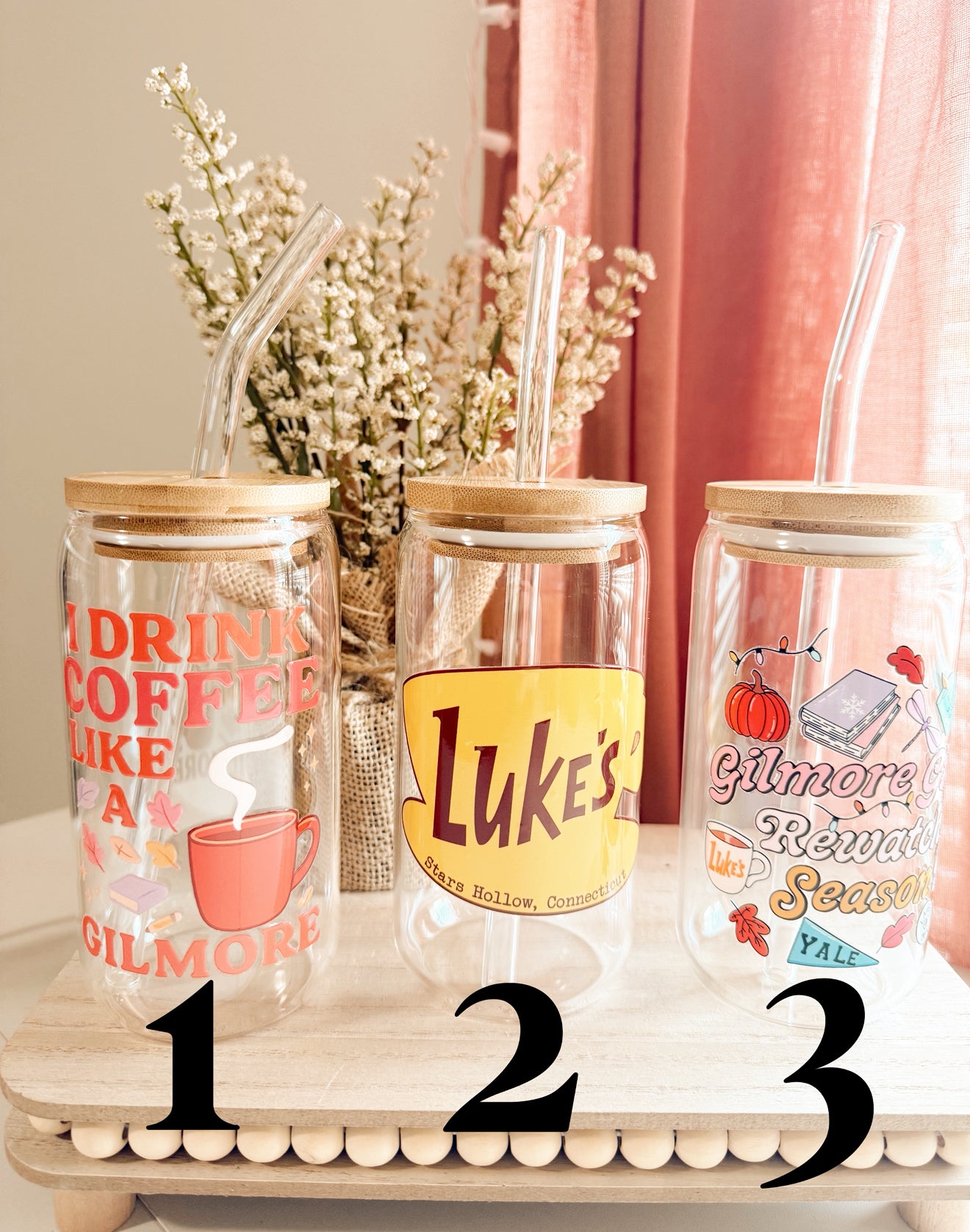 Fall 12oz Glass Cups