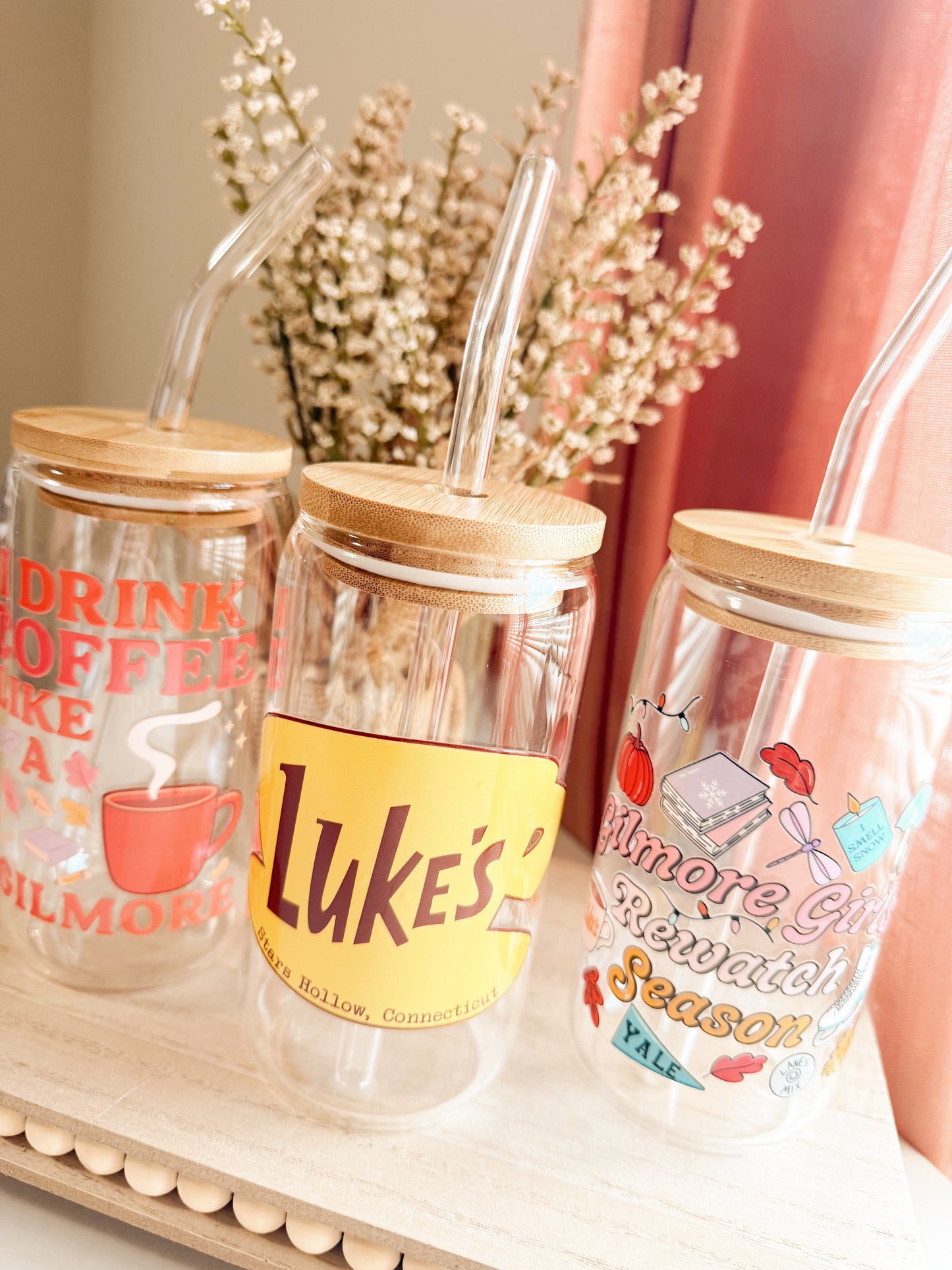 Fall 12oz Glass Cups